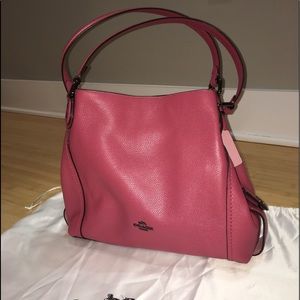 Edie 31 Leather Coach Bag